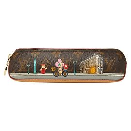 Louis Vuitton Monogram Trouse Elisabeth Vivienne Pen Case Brown Multiple colors