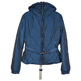 Armani Jeans Blaue Steppjacke mit Gürtel Blau