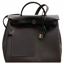Hermès Herbag Zip 31 Cargo Pocket Edição Limitada Preto Cinza
