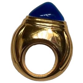 Spilla Boucheron placcata oro con lapislazzuli Blu Gold hardware