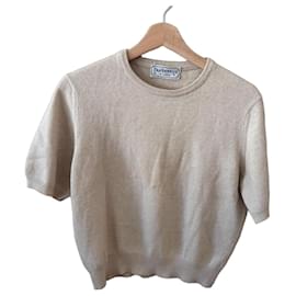 Burberry Kaschmir-Kurzarmpullover Beige Beige