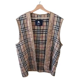 Burberry Nova Check Weste Schwarz Weiß Rot Beige