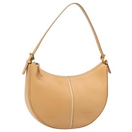 Bolsa de Ombro BURBERRY em Couro Bege Ouro Auth 186245A Bege Dourado