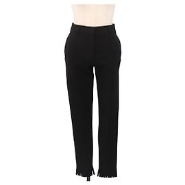 Pantalones BURBERRY de rayón negro Auth 186149M Negro