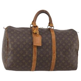 LOUIS VUITTON Bolsa Boston Monogram Keepall 50 M41426 LV Auth 183206 Monograma