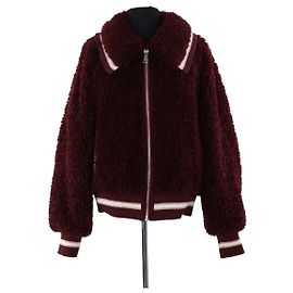 Essentiel Antwerp Bordeaux bomber jacket Dark red