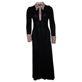 Etro, robe midi à col noir Noir