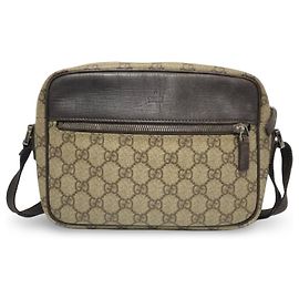 Gucci Umhängetasche Schwarz PVC Silber Schwarz Silber