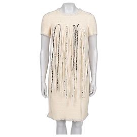 Chanel 2010 White Wool Dress Sz.38 Pre-owned Other