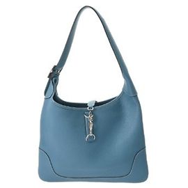 Hermès Borsa a tracolla Hermes Trim 35 Blue Jean Blu