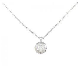 Autre Marque PT900 PT850 Diamond Necklace Silvery