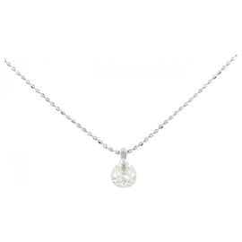 Autre Marque PT900 PT850 Diamond Necklace Silvery
