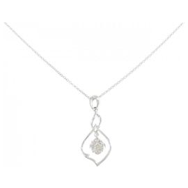 Autre Marque Collana in oro bianco Au750 e diamanti Argento