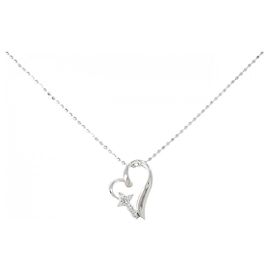 Autre Marque Colar de ouro branco 10K e diamantes Prata