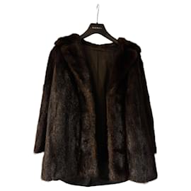 Autre Marque Pierre Marichele Brown Mink Fur Coat Brown