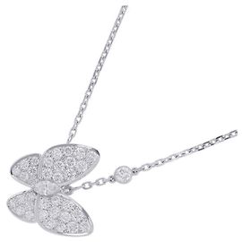 Pendentif Collier Papillon Van Cleef & Arpels avec Diamants (. total) en Or Blanc () Blanc