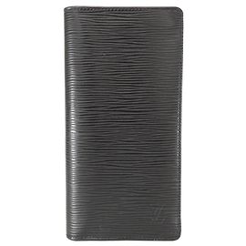 Louis Vuitton Epi Portefeuille Brazza Wallet Black