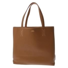 Hermès HERMES Double Sens Tote Tabac Camel Arzan Women's Taurillon Clemence Bag A Rank Used Ginzo Camel