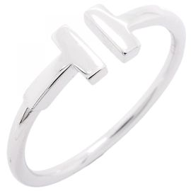 Tiffany & Co. T Wire Ring, Weißgold, Größe , Herren, Weiß