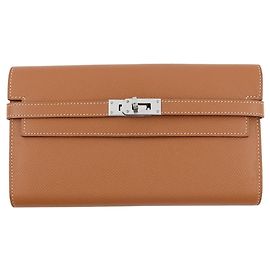 Hermès Hermes Kelly Wallet Long Gold Epsom Leather D Stamp HERMES Women's WALLET Golden