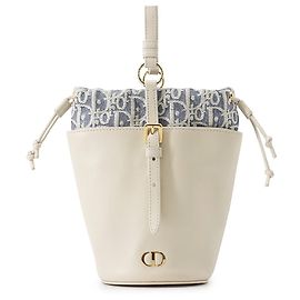 Borsa Christian Dior Lady Cannage Medium in pelle di agnello - da donna Blu