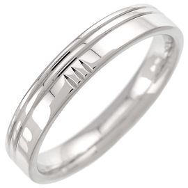 Hermès Hermes Alliance Kelly Ring #, White Gold () White