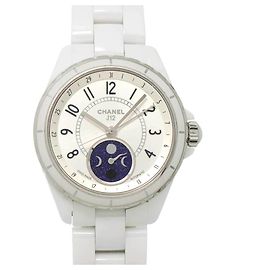 Chanel Fars de Lune Moon Phase Men's Watch White Ceramic Automatic White