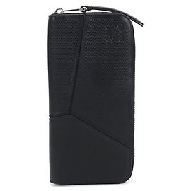 LOEWE (Loewe) Cartera Larga, Diseño Round Around Puzzle, Hombre, Negro Negro