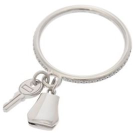 Hermès HERMES Kelly Clochette PM Ring, Größe #, Diamant, Damen, Weißgold (WG), Note A, Gebraucht, Ginzo Weiß