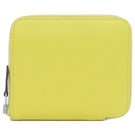 Hermès Hermes EN LIBERTE Cartera compacta de seda Naranja