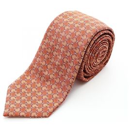 Gucci GG pattern silk tie for men, brown tones. Brown