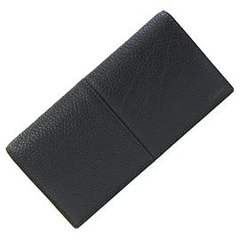 Cartier fold Long Wallet, Saddle Stitch, , Dark Brown Leather, Men's Brown