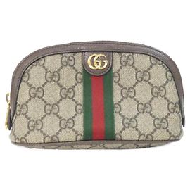 Gucci OPHIDIA Handbag Pouch Brown