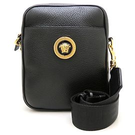 VERSACE Borsa a Spalla La Medusa, Pelle, Nero, Donna Nero