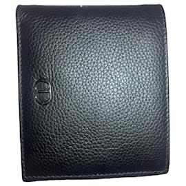 Dior black leather wallet Black