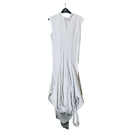 Autre Marque Vestido Asimétrico de Rayas con Capucha Rave Review Blanco Otro