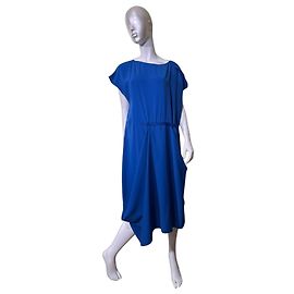 Maison Martin Margiela Maison Margiela Blue Draped Midi Dress Blue