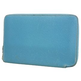 Hermès Carteira longa combinada Hermes Azap Azul
