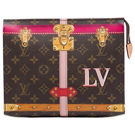 Pochette de toilette Louis Vuitton Brown Monogram Summer Trunks 26 Marron