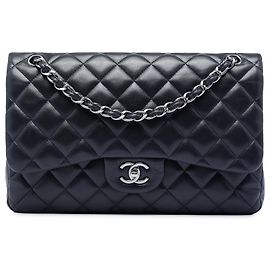 Chanel Blue Jumbo Classic Lambskin Double Flap Bleu Bleu Marine
