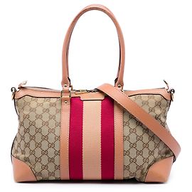 Sac à main Gucci Beige GG Canvas Web Beige