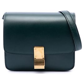 Céline Celine Green Small Calfskin Classic Box Grün Dunkelgrün