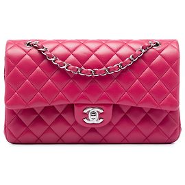 Chanel Rosa Medium Classic Lambskin Double Flap Rosa