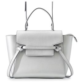 Céline Celine Handtasche aus silbernem Leder Silber
