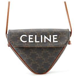 Céline Bolsa Triomphe Triangle Celine Marrom