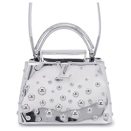 Louis Vuitton Yayoi Kusama Capucines BB Handtasche Silber