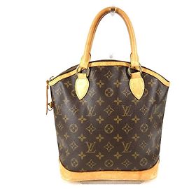 Sac cabas Louis Vuitton Monogram Lockit Marron
