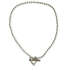 Gucci Collana Cuore Toggle in Argento Sterling Silver hardware