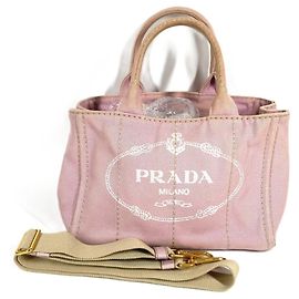 Mini borsa tote Prada Canapa Logo Rosa