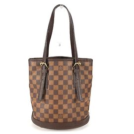 Borsa a tracolla a secchiello Louis Vuitton Damier Mare Marrone Damier ebene